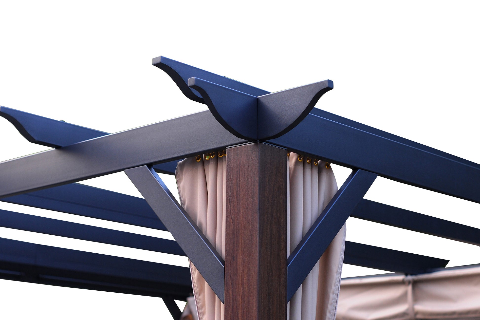 Alpine Reserve 10-ft W x 10-ft L x 7-ft 8-in H Wood grain posts,brown roof frame,light beige canopy,dark [FBM-300]