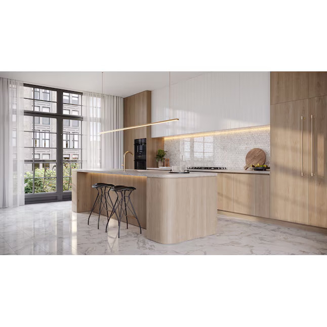 Satori Bianco Palazzo 12-in x 24-in Polished Porcelain Floor and Wall Tile, 8.7 mm, 8 pcs, 61.60 lbs, 15.5 sf, 1001-0370-0  #5081738 *JR2510, Retail: $1.99/sf, $30.85/box, FINAL PRICE: $1.29/sf, $20.00/bx + TAX