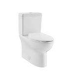 ELLAI White Elongated Chair height 12-in Rough-In 1.6 GPF Dual Flush 2-piece Toilet
