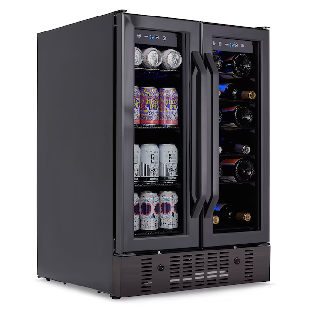 NewAir 23.43-in W 18-Bottles Black Stainless Steel Dual Zone Cooling Built-in/Freestanding Indoor Wine Cooler, NWB076BS00 *JR2508, Retail: $1,109.99, FINAL PRICE: $629.99 + TAX