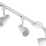 Lithonia Lighting LTKNSTBF Series Track Kit 44.0-in 3 -Light Matte White Integrated Traditional Linear Track Lighting Kit with Step Pivoting Heads