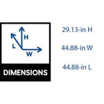 Summit Lane Davenport Round Outdoor Dining Table 44.88-in W x 44.88-in L with Umbrella Hole, DDT003  5123543 *HD2409, Retail: $168, FINAL PRICE: $99.99 + TAX