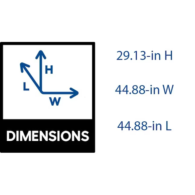 Style Selections Davenport Round Outdoor Dining Table 44.88-in W x 44.88-in L with Umbrella Hole, DDT003  5123543 *HD2409, Retail: $168, FINAL PRICE: $99.99 + TAX