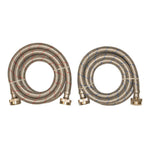 EASTMAN 2 -Pack 6-ft 3/4 -in Hose thread Inlet x 3/4 -in Hose thread Outlet Braided stainless steel Washing machine fill hose