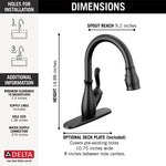 Delta Leland Single Handle Pull-Down Kitchen Faucet with ShieldSpray Technology in Matte Black, 9178-BL-DST, MRSP: $642, FINAL PRICE: $ + TAX