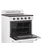 UNIQUE Classic Retro by Unique Classic Retro 30-in Glass Top 5 burners 3.9-cu ft Convection Oven Freestanding Electric Range with WipeClean Coating ( Marshmallow White )