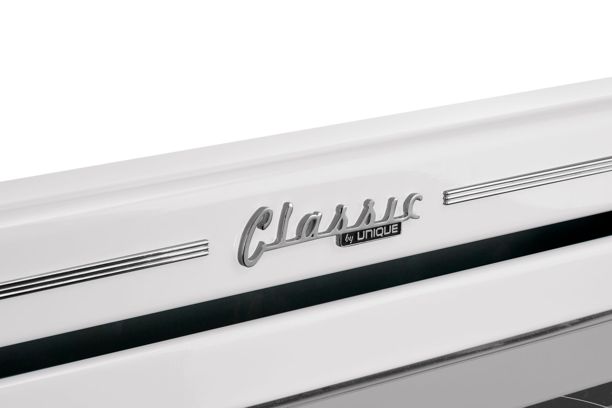 UNIQUE Classic Retro by Unique Classic Retro 30-in Glass Top 5 burners 3.9-cu ft Convection Oven Freestanding Electric Range with WipeClean Coating ( Marshmallow White )