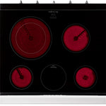 UNIQUE Classic Retro by Unique Classic Retro 30-in Glass Top 5 burners 3.9-cu ft Convection Oven Freestanding Electric Range with WipeClean Coating ( Marshmallow White )