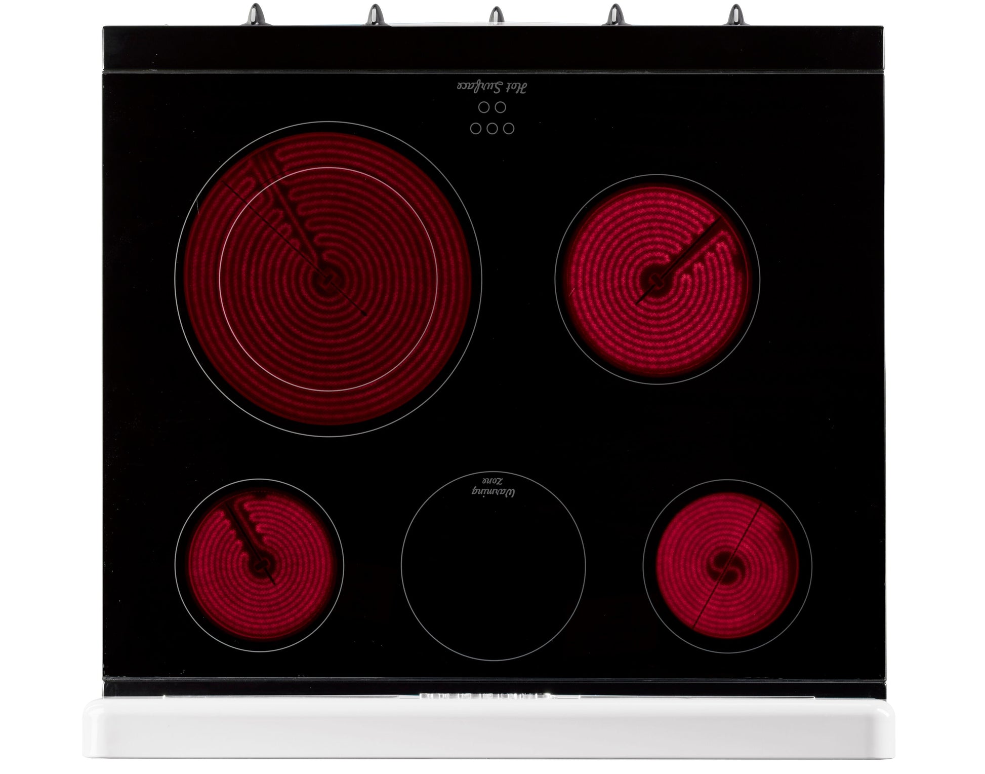 UNIQUE Classic Retro by Unique Classic Retro 30-in Glass Top 5 burners 3.9-cu ft Convection Oven Freestanding Electric Range with WipeClean Coating ( Marshmallow White )