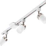 Lithonia Lighting LTKCYLD Series Track Kit 44.0-in 3 -Light Nickel GU10 pin base Traditional Linear Track Lighting Kit with Flat back Pivoting Heads