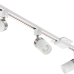 Lithonia Lighting LTKCYLD Series Track Kit 44.0-in 3 -Light Nickel GU10 pin base Traditional Linear Track Lighting Kit with Flat back Pivoting Heads
