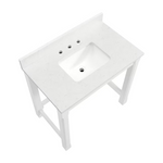 ** Assembly Required ** Alpine Reserve Preslar 36-in White ADA Vanity with Engineered Carrara Marble Top, 1703VADA-36-201-925-UM, [FB280], FINAL PRICE: $499.99 + Tax