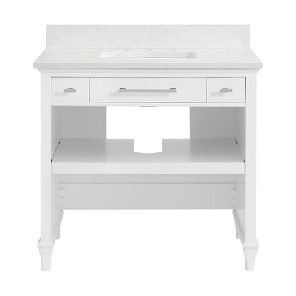 Alpine Reserve Brookview ADA 36-in White Undermount Single sink Bathroom Vanity with Carrara Engineered marble Top, 1789VADA-36-201-925-UM, FINAL PRICE: $549.99 + Tax