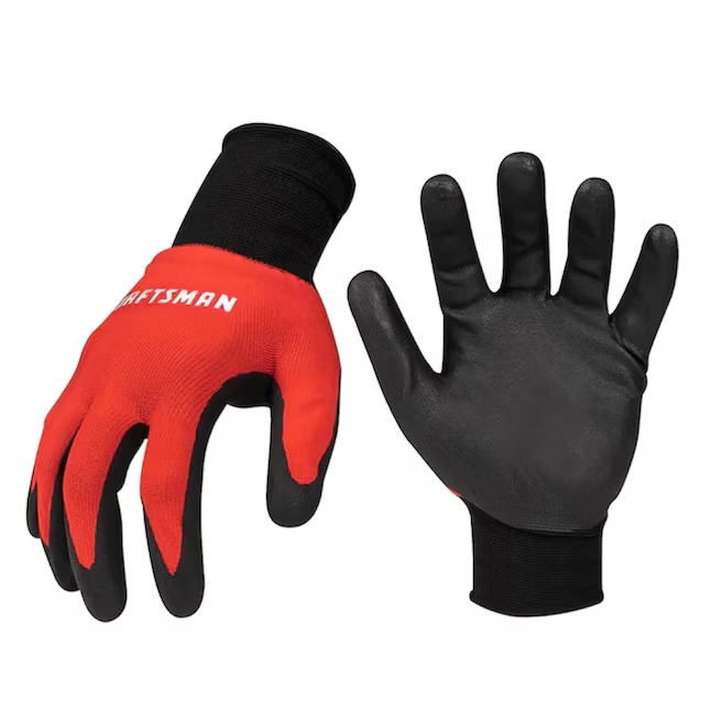 CRAFTSMAN X-large Red Nitrile dipped Nylon Utility Gloves 1 -Pairs