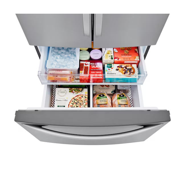 LG Standard-Depth 27.7-cu ft 3 -Door 36-in Wide with Ice Maker ( Printproof Stainless Steel ) ENERGY STAR Certified