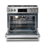 Thor Kitchen 36-in 6 burners 6-cu ft Air Fry Convection Oven Freestanding Liquid Propane Gas Range (Stainless Steel), TRG3601LP *JR2512, Retail: $5,199.00, FINAL PRICE: $2,699.99 + TAX