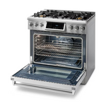Thor Kitchen 36-in 6 burners 6-cu ft Air Fry Convection Oven Freestanding Natural Gas Range (Stainless Steel), TRG3601 *JR2510, Retail: $4,999.00, FINAL PRICE: $3,199.99 + TAX
