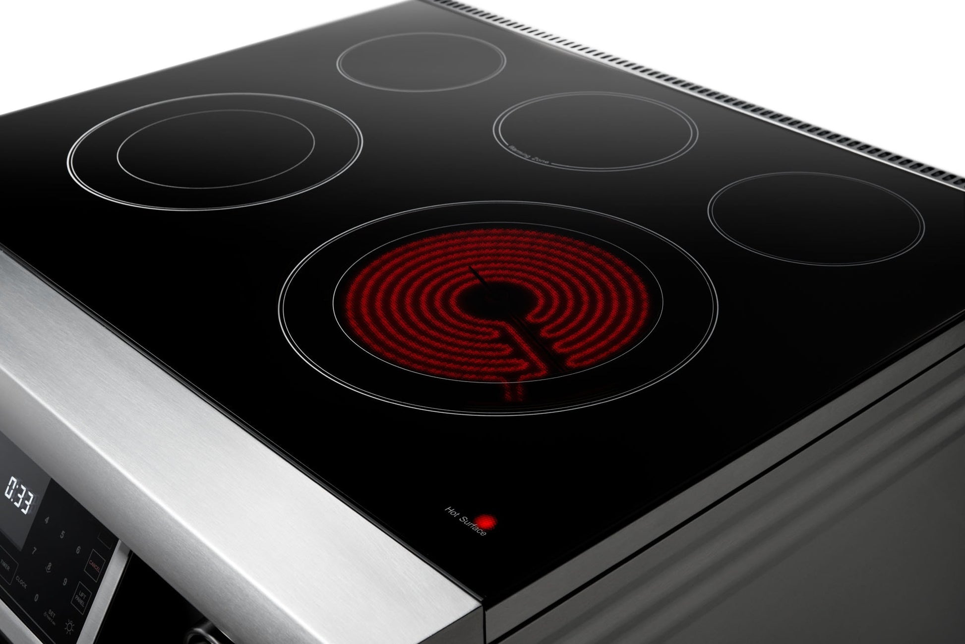 Thor Kitchen 30-in Glass Top 5 burners 4.55-cu ft Air Fry Convection Oven Freestanding Electric Range Stainless steel )