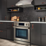 Thor Kitchen 30-in Glass Top 5 burners 4.55-cu ft Air Fry Convection Oven Freestanding Electric Range Stainless steel )