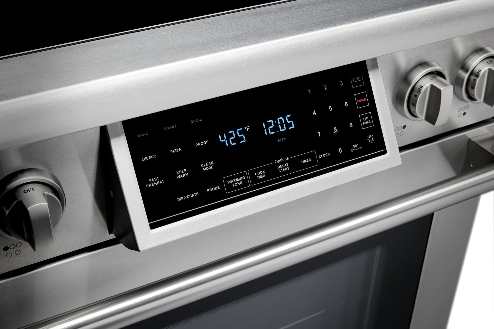 Thor Kitchen 30-in Glass Top 5 burners 4.55-cu ft Air Fry Convection Oven Freestanding Electric Range Stainless steel )