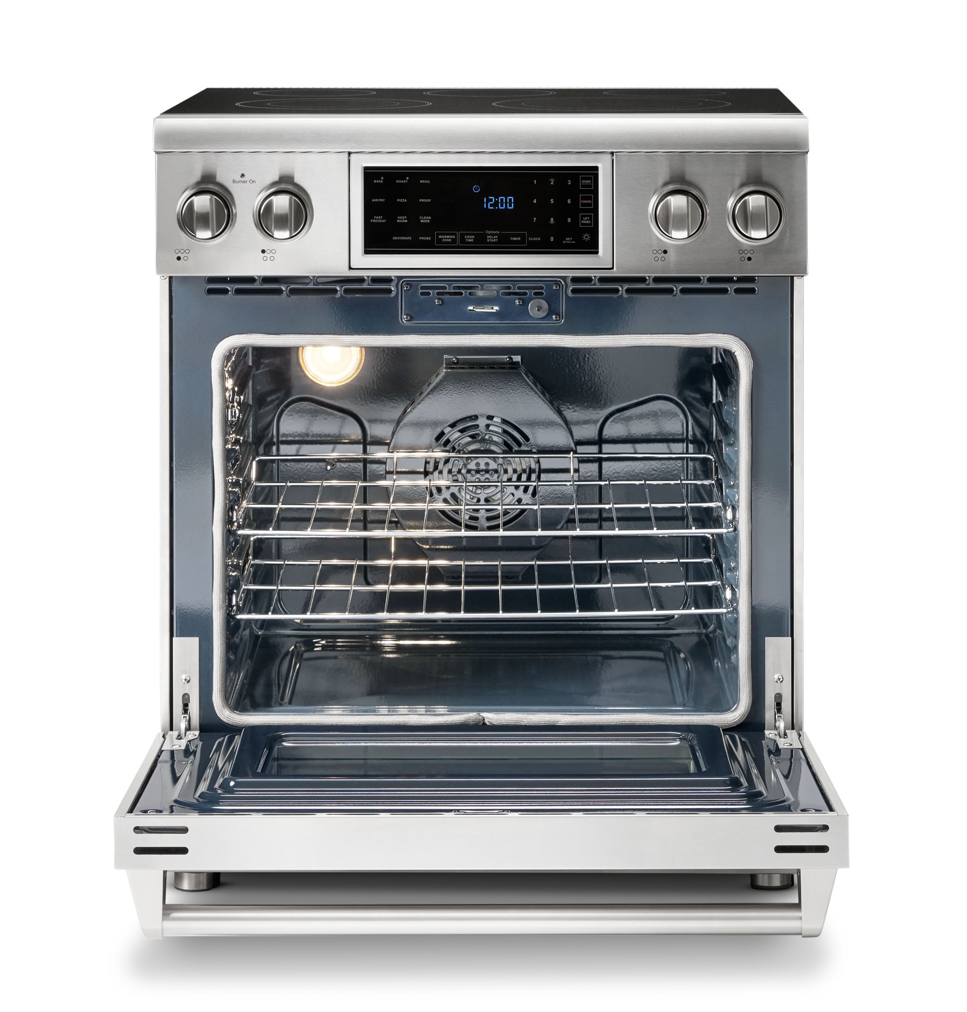 Thor Kitchen 30-in Glass Top 5 burners 4.55-cu ft Air Fry Convection Oven Freestanding Electric Range Stainless steel )