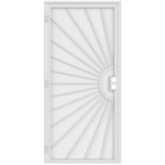 RELIABILT Sunset 36-in x 81-in White Steel Surface Mount Universal/Reversible Security Door with White Screen and Double Bore, 91827032-RB #5279693 *JR2507, Retail: $359.00, FINAL PRICE: $199.99 + TAX