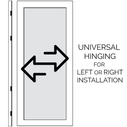 Larson Geneva 32-in x 81-in Black Steel Recessed Mount Security Door Tempered Glass, *JR2402 #120