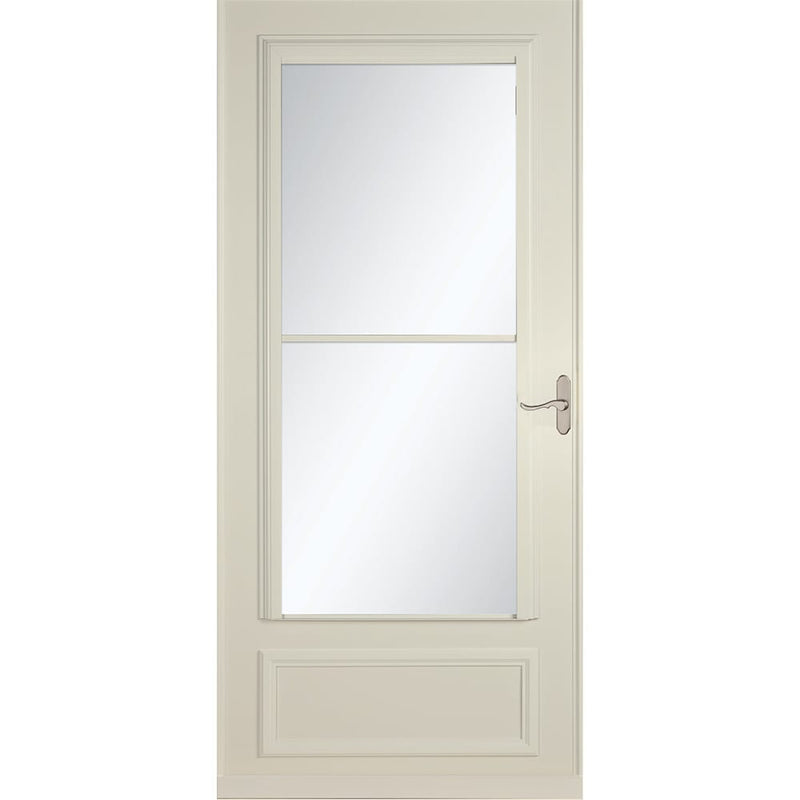 LARSON 40 Midview 36-in x 81-in Almond Wood core Reversible Hinge Storm Door with Retractable Screen