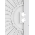 RELIABILT Sunset 36-in x 81-in White Steel Surface Mount Universal/Reversible Security Door with White Screen and Double Bore, 91827032-RB #5279693 *JR2507, Retail: $359.00, FINAL PRICE: $199.99 + TAX
