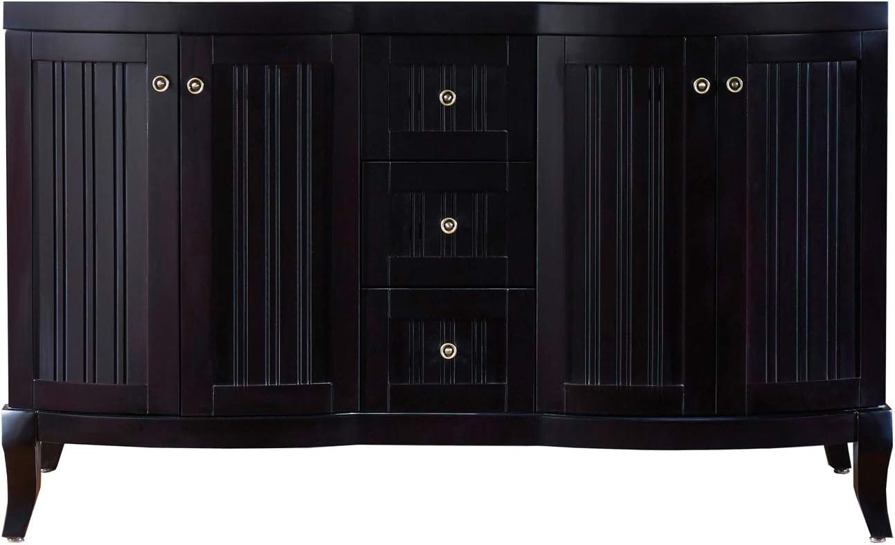 Khaleesi 60-in Double Bathroom Vanity Base in Espresso , ED-52060-CAB-ES