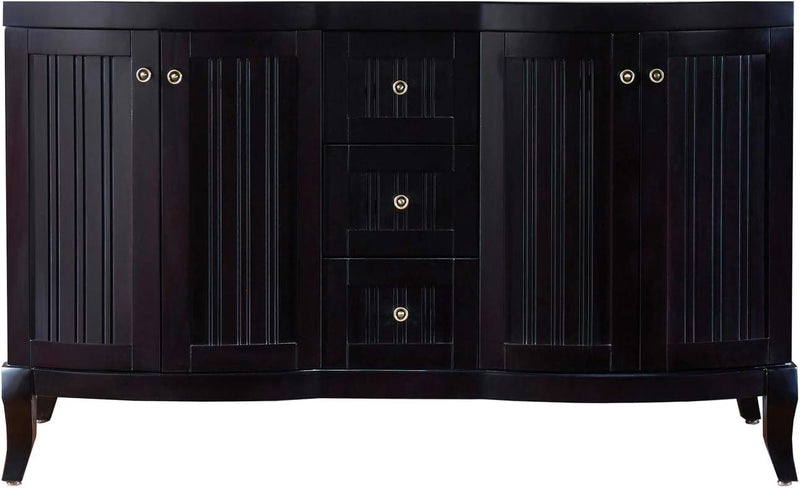 Khaleesi 60-in Double Bathroom Vanity Base in Espresso , ED-52060-CAB-ES