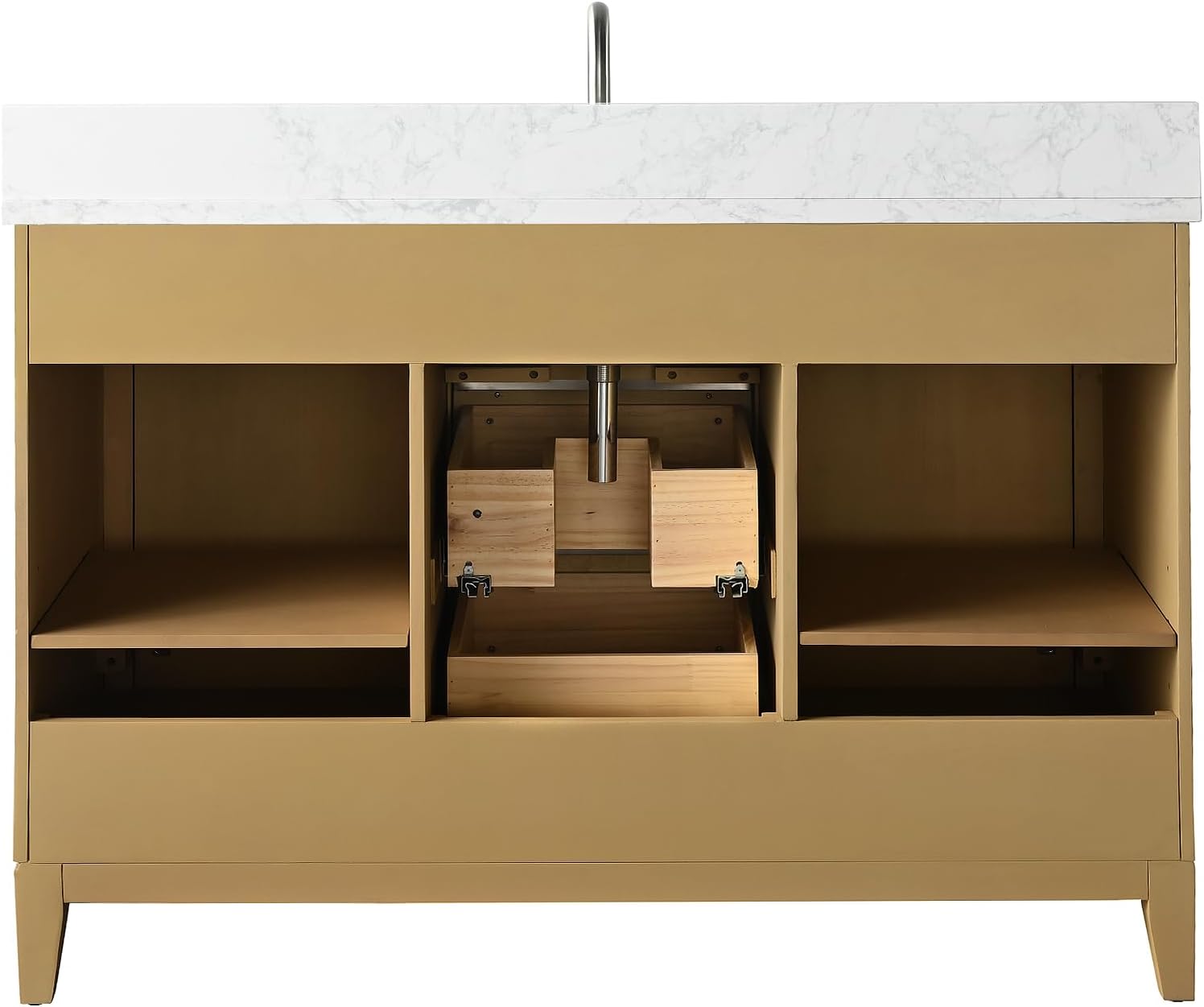 Vera Accent 48-in Single Sink Bathroom Vanity in Natural Oak with Engineered Marble Top, VA8048-NO, CVH48-NO, Retail: $1,299.99, FINAL PRICE: $799.99 + Tax