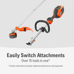 Husqvarna 330iKL 40-volt 18-in Straight Shaft Attachment Capable Battery String Trimmer 4 Ah (Battery Included) (Charger Included)
