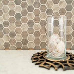 Driftwood 2-in Hexagon 12x12  Mosaic, 14.7sf, 15 pcs, 45 lbs, FINAL PRICE: $7.99/pc, $119.85/box + Tax