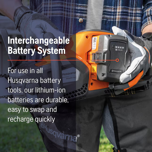 Husqvarna Power Axe 350i 40-volt 18-in Battery 7.5 Ah Chainsaw Battery + Charger Included, 970601202 #5203575  *JR2512, Retail: $479.99, FINAL PRICE: $349.99 + TAX