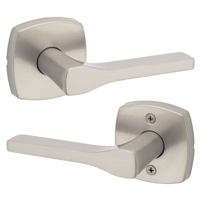 Kwikset Signature Series Tripoli Satin Nickel Interior or Hall/Closet Passage Door Handle