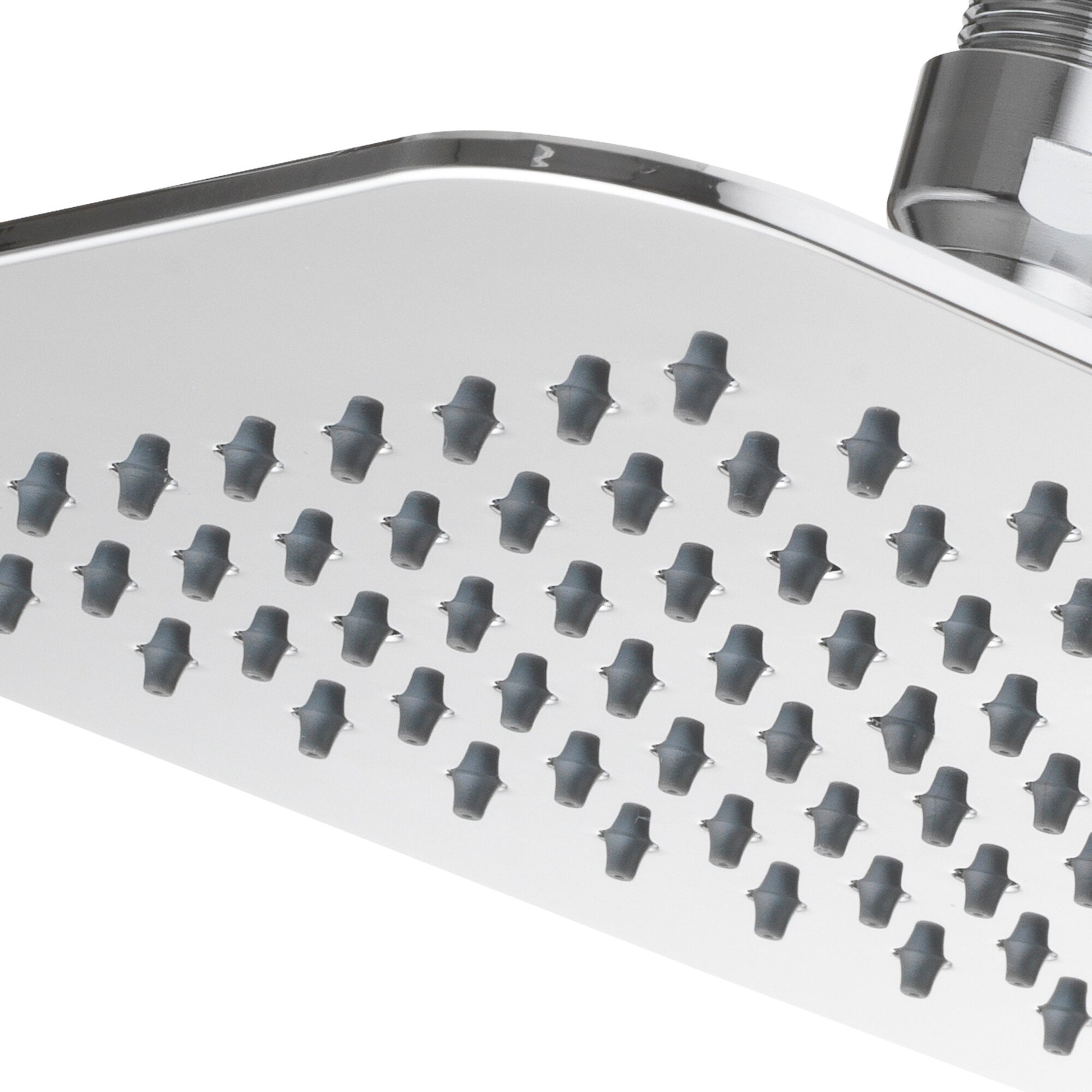 Project Source 1.0 -Spray Chrome 7.87-in Square Rain Shower Head 1.8 GPM