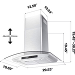 CIARRA 30-in Convertible 450-CFM Stainless Steel Wall-Mounted Range Hood, CAS75502 *JR2507, Retail: $429.99, FINAL PRICE: $279.99 + TAX