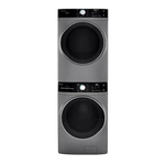 Midea 8-cu ft Stackable Steam Cycle Electric Dryer (Graphite Silver)