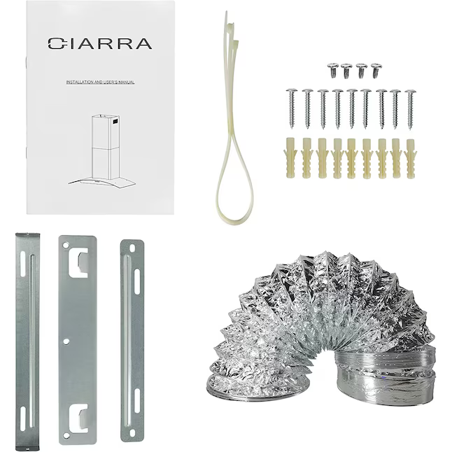 CIARRA 30-in Convertible 450-CFM Stainless Steel Wall-Mounted Range Hood, CAS75502 *JR2507, Retail: $429.99, FINAL PRICE: $279.99 + TAX