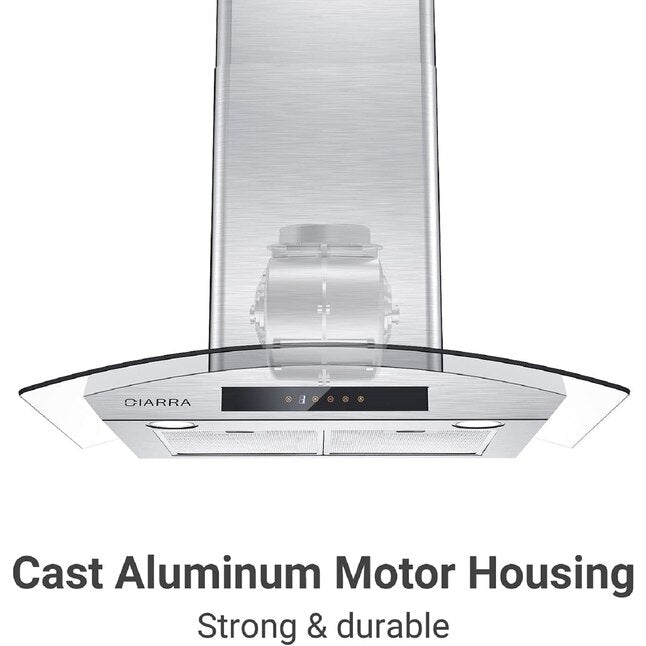 CIARRA 30-in Convertible 450-CFM Stainless Steel Wall-Mounted Range Hood, CAS75502 *JR2507, Retail: $429.99, FINAL PRICE: $279.99 + TAX