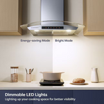 CIARRA 30-in Convertible 450-CFM Stainless Steel Wall-Mounted Range Hood, CAS75502 *JR2507, Retail: $429.99, FINAL PRICE: $279.99 + TAX