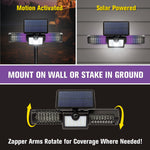 BELL + HOWELL 110 -Degree 3 -Wattage Equivalent Solar LED Black 1 -Head Motion-Activated Flood Light with Timer 240 -Lumen