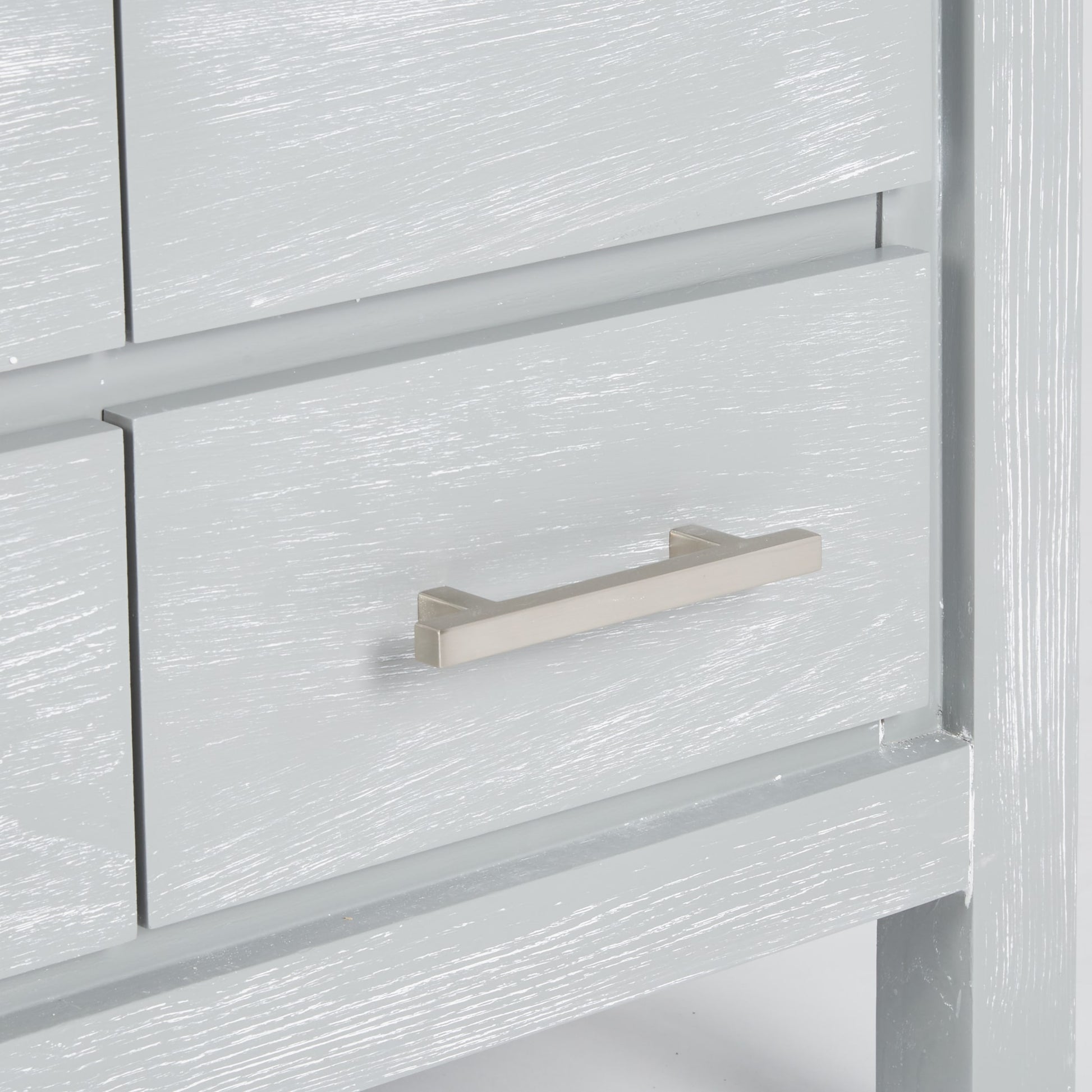 Riley 43-IN Vanity Combo in Sea Salt Gray with White Engineered Stone Top