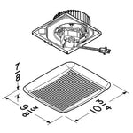 Broan QuicKit 60 CFM Replacement Bath Fan Motor, BKR60, MSRP: $63.98, FINAL PRICE: $39.99 + TAX