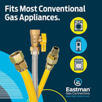 EASTMAN 48-in 3/4 -in MIP Inlet x 3/4 -in MIP Outlet Corrugated Stainless Steel Gas Appliance Installation Kit, 30YE54V45048K #5137068  *JR2512, Retail: $39.98, FINAL PRICE: $27.99 + TAX