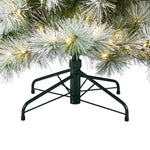 Holiday Living 7.5-ft Flocked Snowy Berkshire Pre-lit Artificial Christmas Tree with White LED Lights