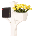Postal Pro The Estate Mailbox Post with Planter, PP235PLWH *HD24, MSRP: $94.98, FINAL: