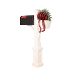 Postal Pro The Estate Mailbox Post with Planter, PP235PLWH *HD24, MSRP: $94.98, FINAL:
