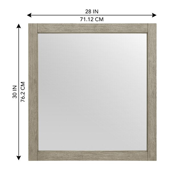 Ellen DeGeneres Valerosa 22-in x 30-in Framed Bathroom Washed Oak Mirror, 1658MR-28-278, FINAL PRICE: $39.99 + Tax